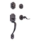 Amazon Basics Front Door Lock Handleset With Shelby Lever Single Cylinder New. Price: $37.90.