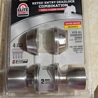 Elite Security Keyed Entry Deadlock Combination Satin Nickel 2 Way Latch 4 Keys New. Price: $32.99.