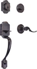 Amazon Basics Front Door Lock Handleset Shelby Lever Oiled-bronze New. Price: $46.99.