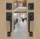 Goldenwarm Matte Black Entry Handleset W/ Deadbolt Reversible Keys MS20017BK15-1 New. Price: $79.99.