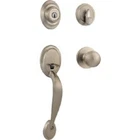 (2)-KWIKSET Dakota Smartkey Entry Door Handleset With Polo Knob Satin Nickel New. Price: $216.33.
