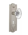 Nostalgic Warehouse Mortise 2.25" Satin Nickel Lockset Meadows Plate W/ Crystal New. Price: $179.99.