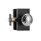 Black Interior Door Knobs, Chrome Handles For Bath & Bed, Heavy... New. Price: $34.32.