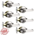 Lepushom Passage Door Handle Satin Nickel 6 Pack Hallway Closet Lever New. Price: $70.15.