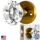 Balin Designs Gold Crystal Door Knob, Glass Knobs Interior Non-locking Set, New. Price: $48.45.