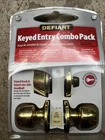 New Defiant Keyed Entry Combo Pack - 831 212 Bright Brass Finish. Price: $18.00.