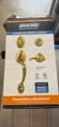 Schlage Plymouth Bright Brass Single Cylinder Door Handleset With Flair New. Price: $84.00.