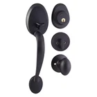 Single Cylinder Iron Black Door Handleset New. Price: $94.26.