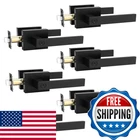 Tinewa 6 Pack Square Privacy Door Levers Locksets Matte Black Finish. Price: $130.33.