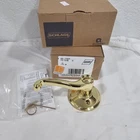 New Schlage F170 Fla 605 Lh Non-turning Dummy Handle, Brass One Sided. Price: $20.00.