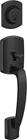 Schlage F58 Grw 622 Greenwich Exterior Half Front Entrance Handleset Matte Black Open. Price: $86.71.
