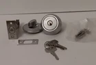 Brand New Dead Bolt Single Cylinder Satin Nickel Harloc Door Lock Set 3 Keys. Price: $11.98.