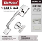 Elemake Front Exterior Door Lock + Knob Reversible Lever Handleset New. Price: $35.89.