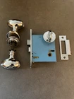 Baldwin Polished Chrome Goose Egg Door Knob Mortise Lock Set Used. Price: $250.00.