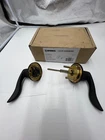 Brinks Transitional Keyed Entry Wave Door Lever Matte Black Finish E2418-122 Open. Price: $17.49.