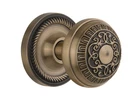 Nostalgic Warehouse Rope Rosette With Egg & Dart Knob Passage 2.375" Antique Open. Price: $80.63.