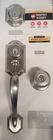 Kwikset Montara Handleset Juno Knob Satin Nickel 2 Point Lock Keyed Deadbolt Open. Price: $59.95.