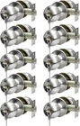 Satin Nickel Door Knob Lock Set With Keys - 10 Pack For Home & Office Use New. Price: $116.99.