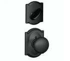 Schlage F59 622 Plymouth Single Cylinder Inside Handleset. Matte Black Open. Price: $34.00.