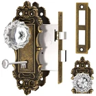Ceymio Antique Door Knobs Interior Mortise Lock Bronze Crystal Glass New. Price: $66.15.