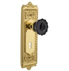 Nostalgic Warehouse 727479 Mortise 2.25 Egg And Dart Solid Brass - Black Knob New. Price: $149.95.