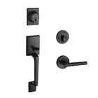 Design House Moderno 2-WAY Adjustable Metal Entry Handle Set In Matte Black New. Price: $224.49.