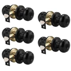 Probrico (5 Pack) Black Round Entry Door Knobs Keyed Alike, 5, New. Price: $61.99.