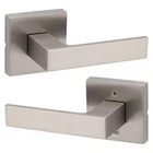 Kwikset Singapore Square Satin Nickel Hall/closet Door Handle With Microban Open. Price: $21.00.