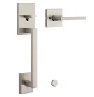 Kwikset San Clemente Halifax Square Door Handleset, 815SCEXHFL Sqt Open. Price: $64.99.