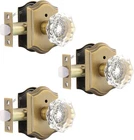 Gobrico 3 Pack Privacy Crystal Glass Door Knobs With Lock,heavy Duty Lockse New. Price: $95.16.