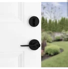 Shop Kwikset Hollis Round Rose Matte Black Handle With Single Cylinder Deadbolt New. Price: $48.99.
