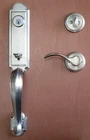Baldwin Prestige Avendale Satin Nickel Front Entry Door Smartkey Handleset Lock Open. Price: $99.99.