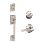 Schlage F58 Cen 619 & F59 Lat 625 Interior Exterior Handleset W/dead Bolt, Key Open. Price: $64.99.