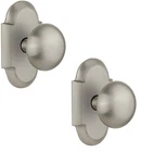Nostalgic Warehouse Cottage Plate With New York Door Knob, Passage 2.75" Nickel Open. Price: $69.99.