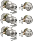 3 Pack Keyed Alike Exterior Door Knobs And Single Cylinder Deadbolts Combo Set, New. Price: $61.49.