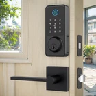 Smart Door Lock Set, Fingerprint With Lever Handle, Black Keyless E... New. Price: $123.96.