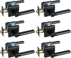 Newbang Bathroom Door Lever Handle Matte Black Square Heavy Duty 6-PACK (2-4GR). Price: $80.99.