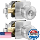 Haidms 2 Pack Brushed Nickel Passage Door Knobs Satin Closet New. Price: $52.63.