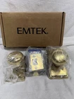 Emtek 8121PUS7 Providence Door Knob Set W/ Rectangular Rose - French Antique Open. Price: $134.97.