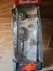 Kwikset Montara Handleset Juno Knob Satin Nickel Keyed Deadbolt Open. Price: $90.00.