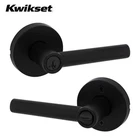 Kwikset Milan Lever Round Rose 740-KEYED Entry Matte Black Smartkey Grade 2 New. Price: $52.88.