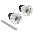 Classic Bronze Mortise Style Fluted Glass Door Knobs Replacement Hardware New. Price: $29.99.