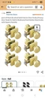 Parro 6 Pack Brushed Gold Interior Door Knobs, New Box. Price: $22.00.