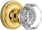 Nostalgic W.house 716841 Classic Rosette Waldorf Crystal Door Knob, Single Dummy Open. Price: $65.00.