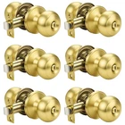 Door 6 Pack Privacy Interior Bathroom Bedroom Keyless Lock Gold Knobwell New. Price: $89.99.