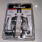 Kwikset Delta Satin Chrome Deadbolt Keyed Entry Door Handle Combo Pack New. Price: $37.25.