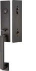 Emtek 4818 Davos Single Cylinder Keyed Entry Brass Modern Handleset, Flat Black New. Price: $349.95.