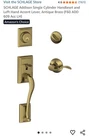 Schlage Addison Single Cylinder Handleset Left Accent Lever, Antique... New. Price: $109.99.