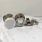 Naubea Clear Crystal Passage Door Knob Brushed Nickel Closet Hallway Open. Price: $18.99.