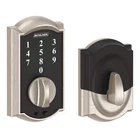 Schlage Camelot Satin Nickel Electronic Touchscreen Deadbolt With Thumbturn New. Price: $69.99.